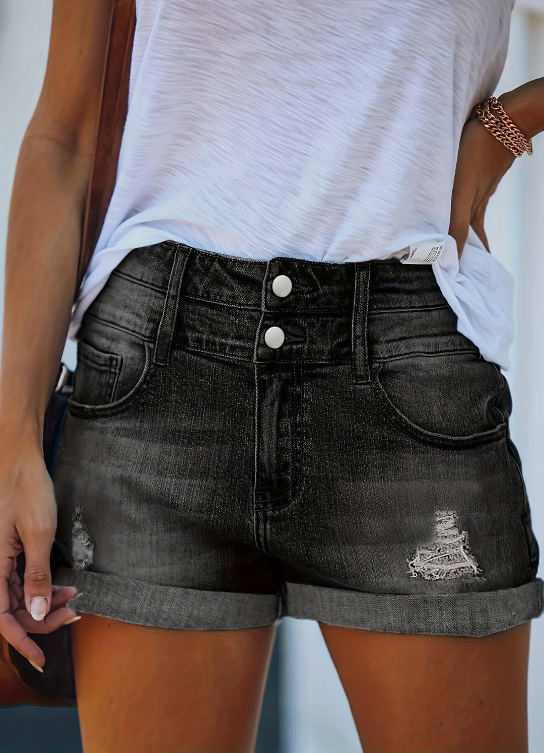 Amoreulla™ - Zerrissene Jeans-Shorts