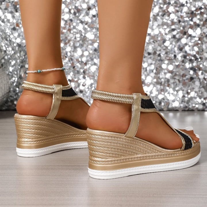 Andrea™ – Orthopädische Slip-On Sandalen für Damen mit Keilabsatz