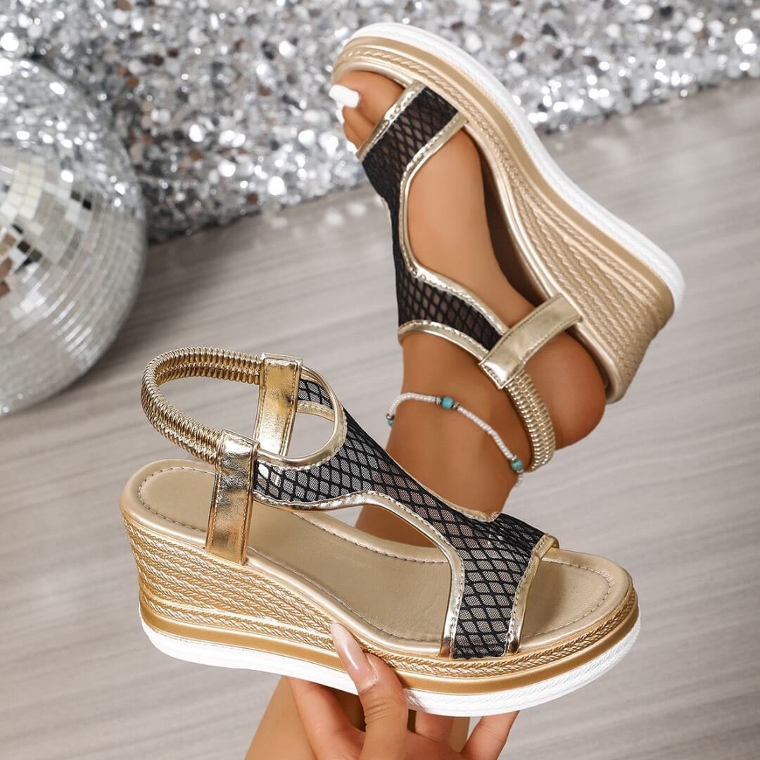 Andrea™ – Orthopädische Slip-On Sandalen für Damen mit Keilabsatz