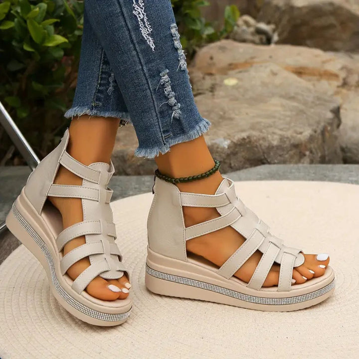 Franziska™ – Elegante Orthopädische Keilsandalen