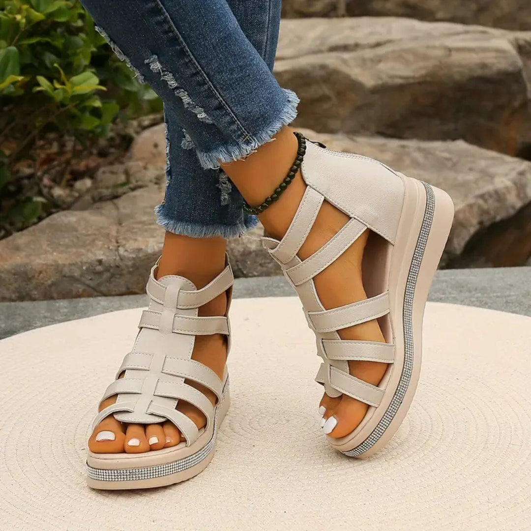 Franziska™ – Elegante Orthopädische Keilsandalen