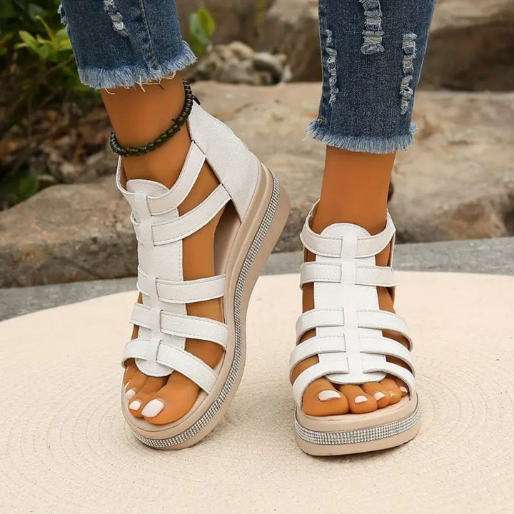 Franziska™ – Elegante Orthopädische Keilsandalen