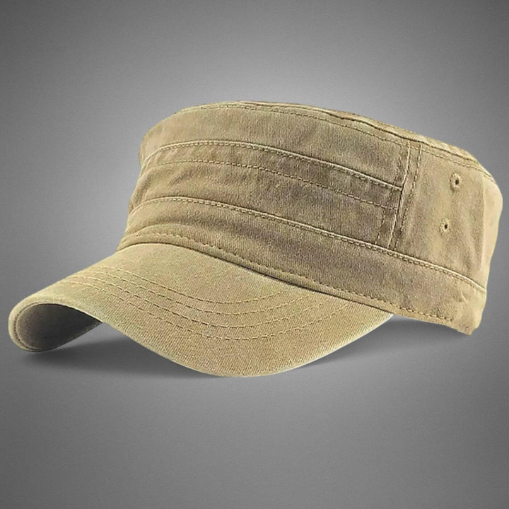 Jakob™ – Vintage Militär-Schirmmütze mit Flachem Rand