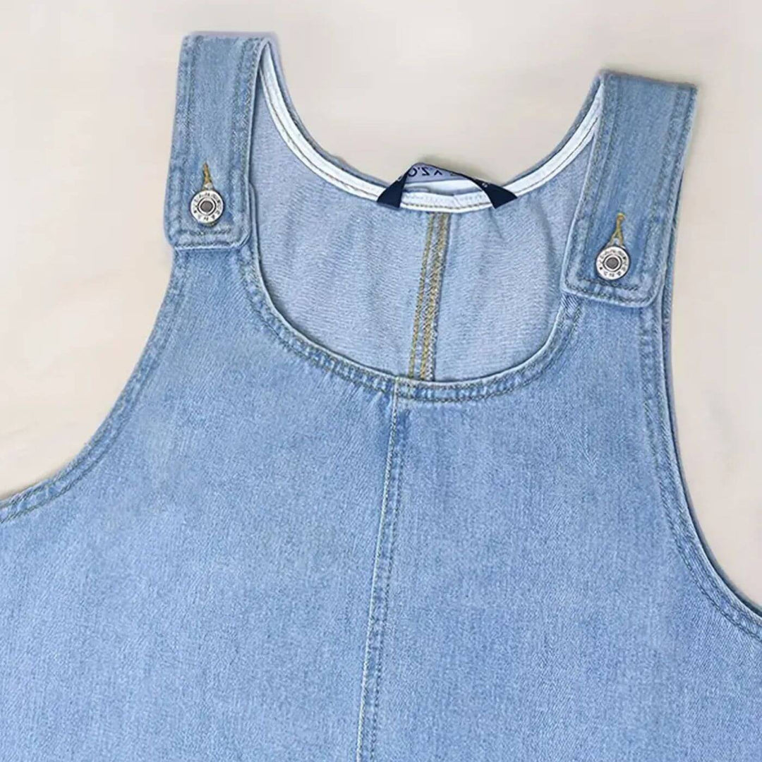 Lara™ – Bequemes Ärmelloses Jeanskleid