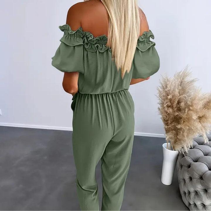 Laura™ - Schulterfreie Jumpsuit mit Taillenbindung