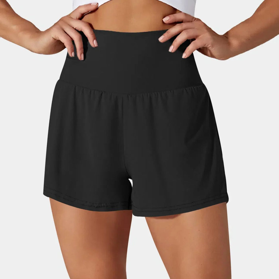 Marette™ - Atmungsaktive und Bequeme 2-in-1 High Waist Yoga Shorts