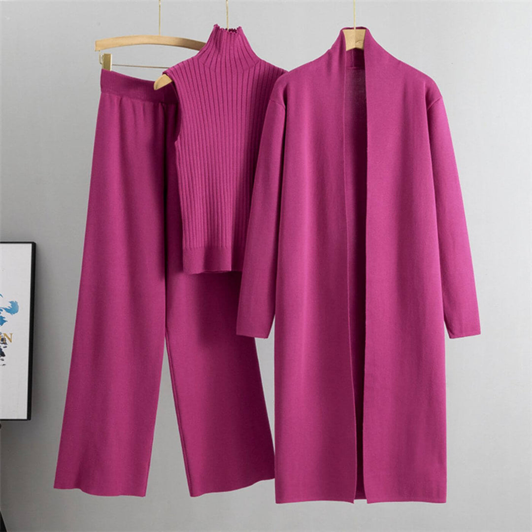 Maria™ – Minimalistisches Dreiteiliges Strickset