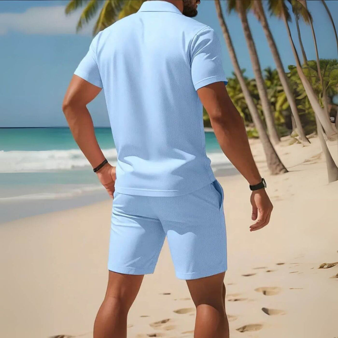 Mathias™ – Luftiges Polo Und Shorts Set