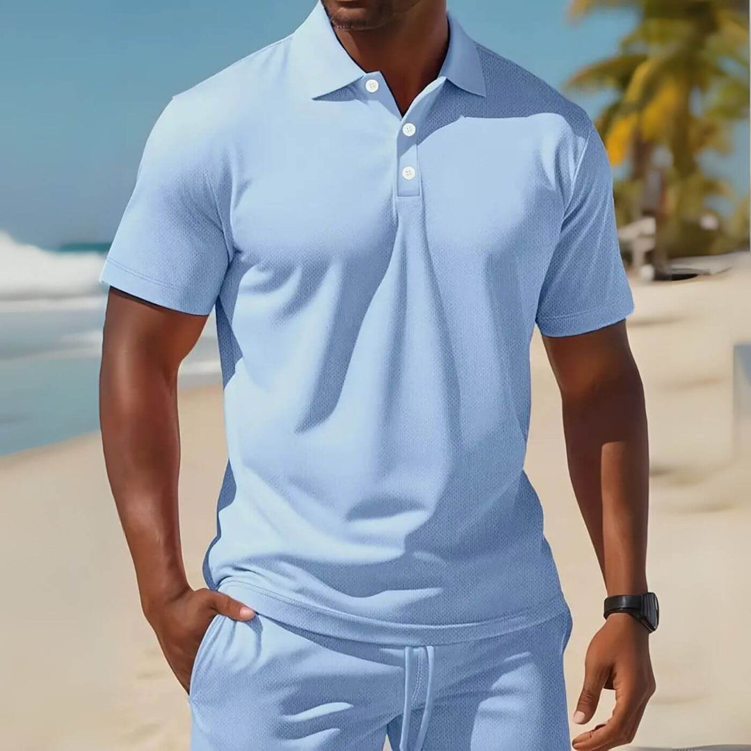 Mathias™ – Luftiges Polo Und Shorts Set