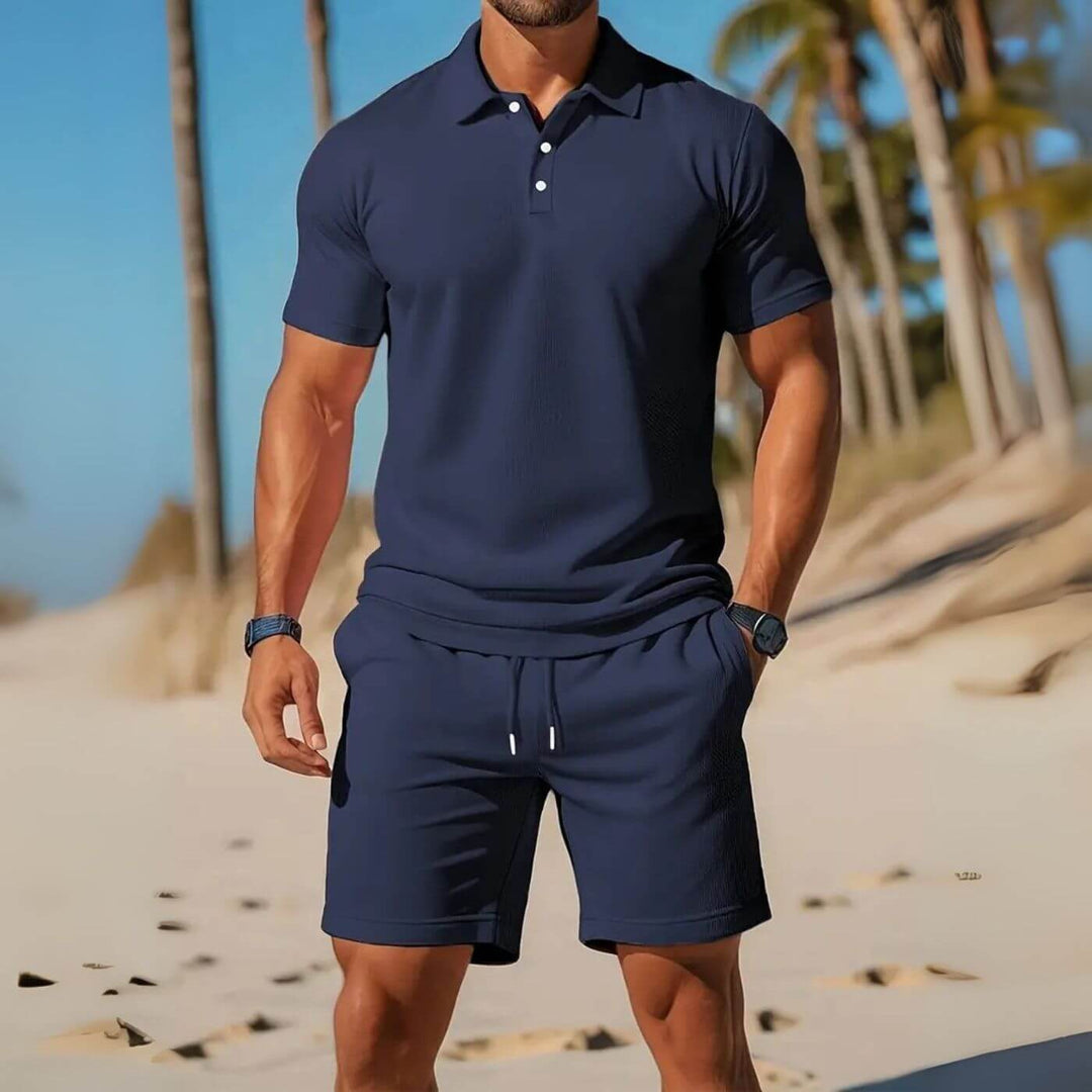 Mathias™ – Luftiges Polo Und Shorts Set
