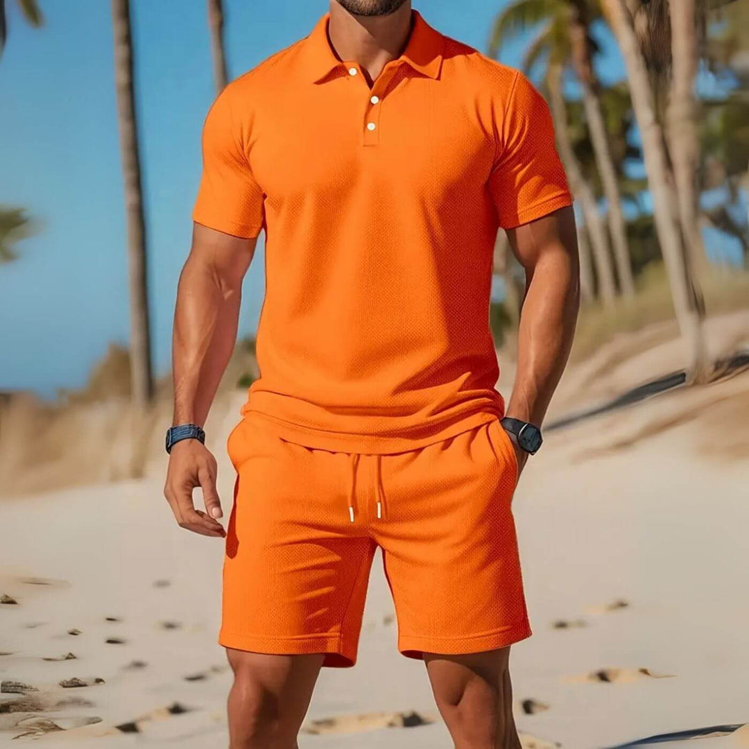 Mathias™ – Luftiges Polo Und Shorts Set
