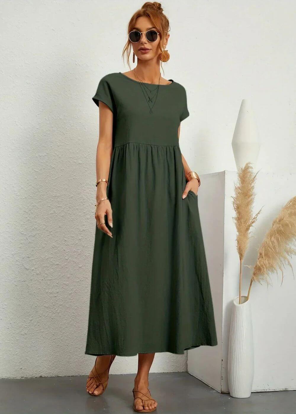 Melanie™ – Elegantes Sommerkleid mit Taschen