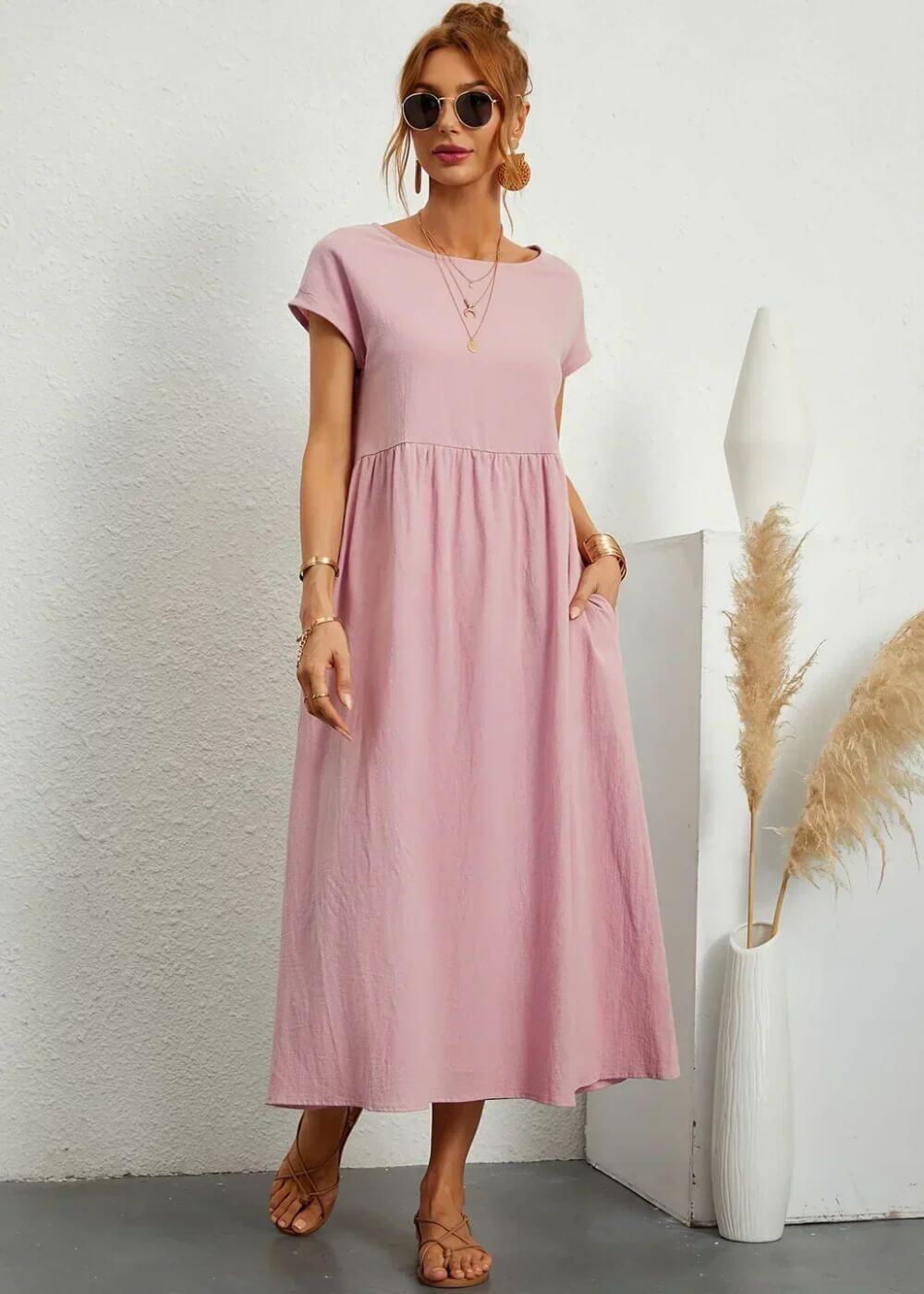 Melanie™ – Elegantes Sommerkleid mit Taschen