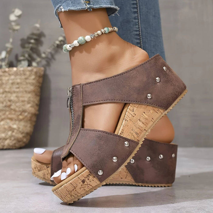 Theresa – Offene orthopädische Keilsandalen